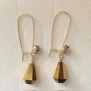 Gold Tone Drop Earrings